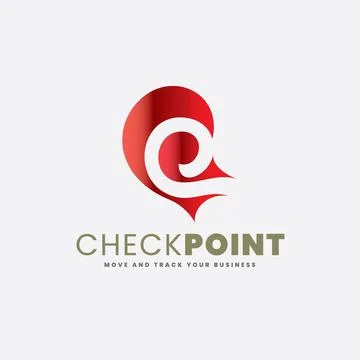 Move and Tracking Checkpoint Logo Stock Illustration