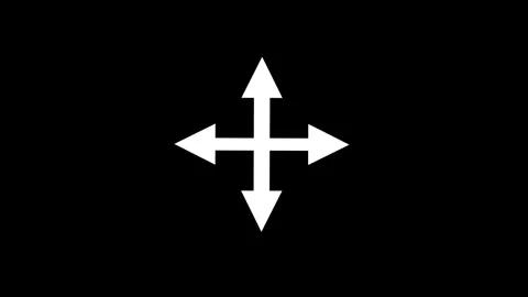Move Arrow Icon Expanding Animated Loop Stock Footage 341993480