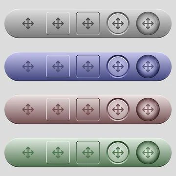Move arrows icons on horizontal menu bars Stock Illustration
