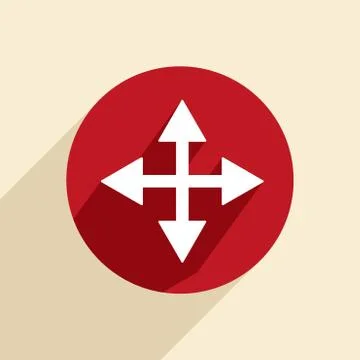 The move arrows Stock Illustration