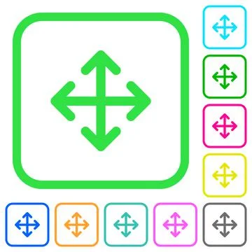 Move arrows vivid colored flat icons icons Stock Illustration