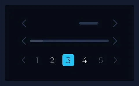 Move between different pages UI element template Illustrazione stock