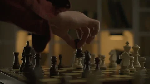 The move of a chess piece removing an opponent's piece from the board is dep Stock Footage 263920202