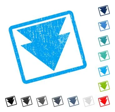 Move Down Icon Rubber Watermark Stock Illustration