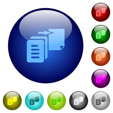 Move file solid color glass buttons 库存插图