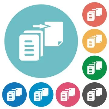 Move file solid flat round icons Stockillustratie