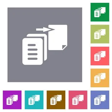 Move file solid square flat icons イラスト素材