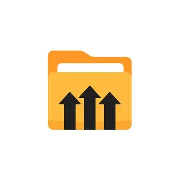 Move to folder icon, flat vector Stock Illustration