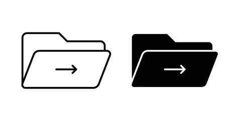 Move To Folder icon Illustration designs pack for Web Illustrazione stock