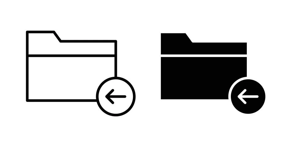 Move To Folder icon vector, symbol, logo illustrations Stock Illustration