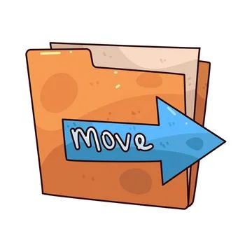 Move Folder illustration 库存插图