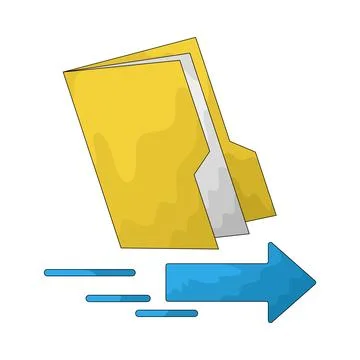 Move Folder illustration Illustrazione stock