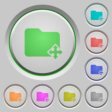 Move folder push buttons Stock Illustration
