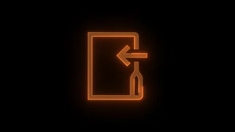 Move to folder stroke icon glowing neon animation Stock Footage 289442573