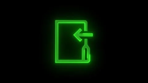 Move to folder stroke icon glowing neon animation Stock Footage 289442587