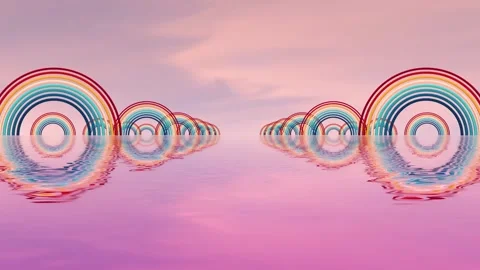 Move forward in futuristic empty pastel colors Stock Footage 268577211