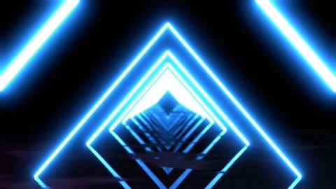 Move Forward into Light bulb looping, glow, triangular shape, on the surface Stock Footage 162063162