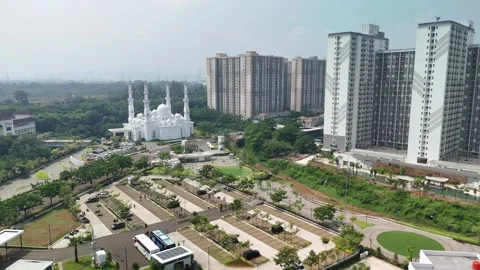 Move forward to At Thohir Mosque Stock Footage 286094925