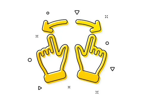 Move gesture icon. Slide arrow sign. Swipe action. Vector Illustrazione stock
