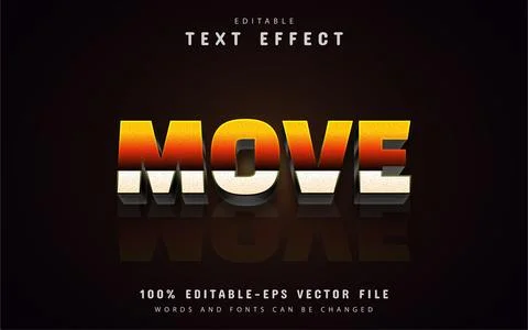 Move gradient text effect Stock Illustration