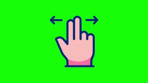 Move hand gesture animation loop on green screen background Stock Footage 314041240