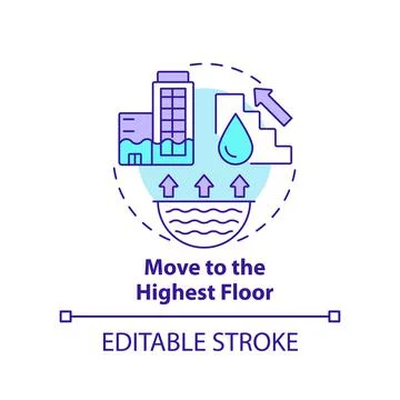 Move to highest floor concept icon Ilustración de archivo