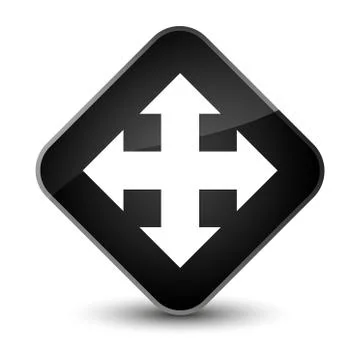 Move icon elegant black diamond button イラスト素材