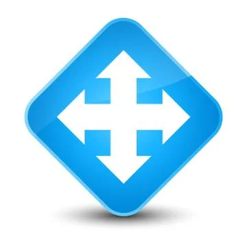 Move icon elegant cyan blue diamond button イラスト素材