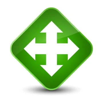 Move icon elegant green diamond button イラスト素材