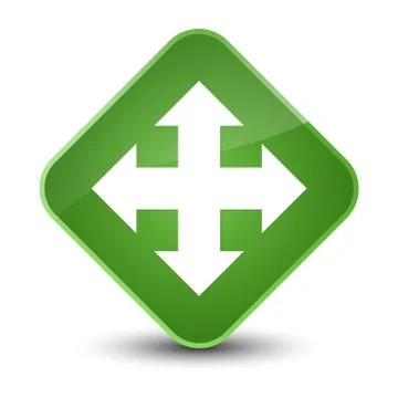 Move icon elegant soft green diamond button イラスト素材