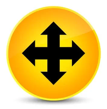 Move icon elegant yellow round button イラスト素材