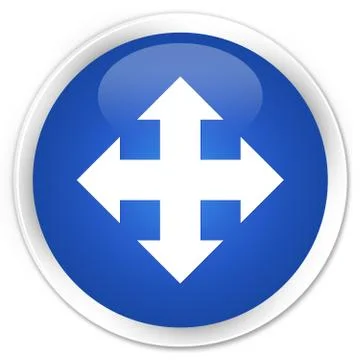 Move icon premium blue round button イラスト素材