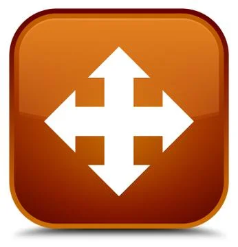 Move icon special brown square button イラスト素材