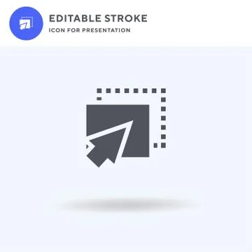 Move icon vector, filled flat sign, solid pictogram isolated on white, logo Illustration