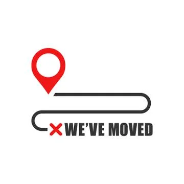 Move location icon in flat style. Pin gps vector illustration on white isolat Illustrazione stock