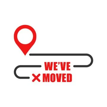 Move location icon in flat style. Pin gps vector illustration on white isolat Illustrazione stock