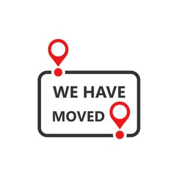 Move location icon in flat style. Pin gps vector illustration on white isolat Illustrazione stock