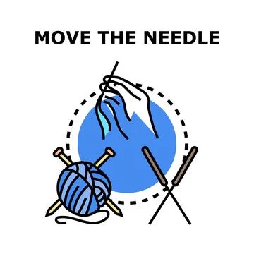 Move the needle business progress concept illustration Stock Illustration
