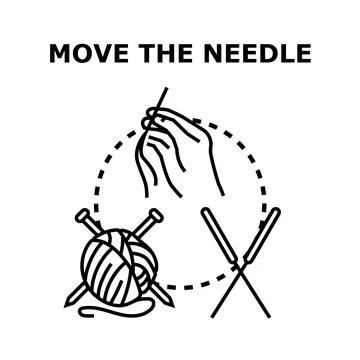 Move the needle business progress concept illustration Stock Illustration