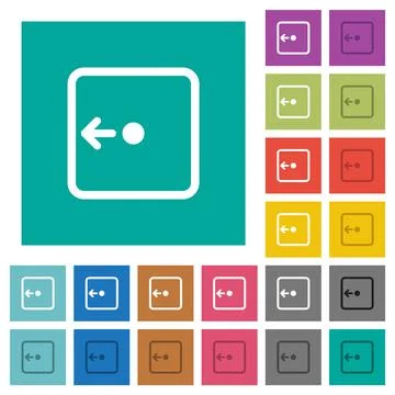 Move object left square flat multi colored icons 스톡 일러스트