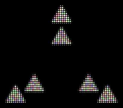 Move Out Halftone Composition of Dots Stock Illustration