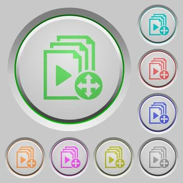 Move playlist item push buttons 스톡 일러스트