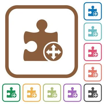 Move plugin simple icons Stock Illustration