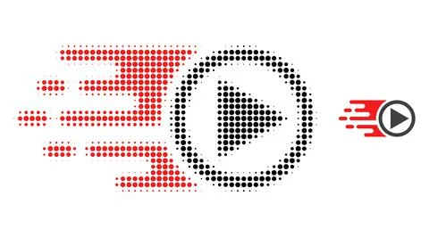 Move Right Halftone Dot Icon Illustrazione stock