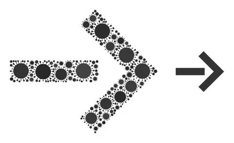 Move Right Icon - Pandemic Composition Illustrazione stock