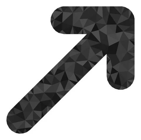 Move up Right Lowpoly Icon Stock Illustration