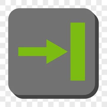 Move Right Rounded Square Button Illustrazione stock