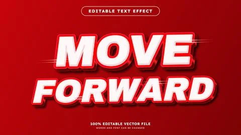 Move text effect template design with 3d style use for business brand and log 스톡 일러스트