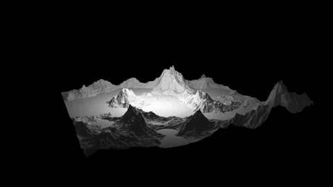 Move through Mountain landscape dark area Stock-Footage 268576766