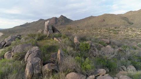 Move toward standing rocks. Stock Footage 126229999
